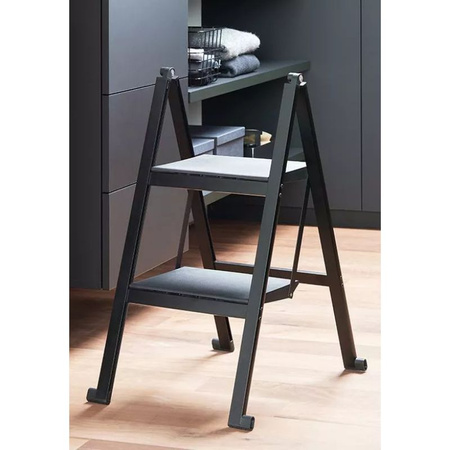 Aluminiowa czarna drabinka do garderoby PEKA STEPOLO