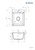 Zlewozmywak granitowy 1-komorowy ZQE_N104 - Deante