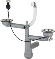 Syfon do zlewozmywaka granitowego 1.5- i 2-komorowego - Space-Saver ZXY_9918 - Deante