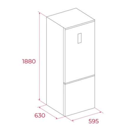 Lodówka z zamrażarką wolnostojąca Total No Frost RBF 44630 BK / 113410018