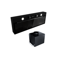 Okap kuchenny podszafkowy GLOBALO FLUXIME 90.1 BLACK + turbina TW 2.1