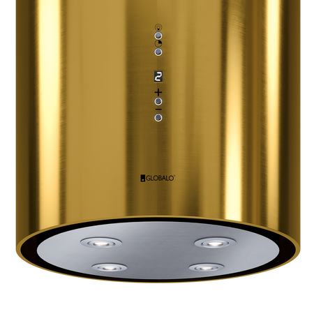Okap kuchenny wyspowy GLOBALO CYLINDRO ISOLA 39.7 GOLD