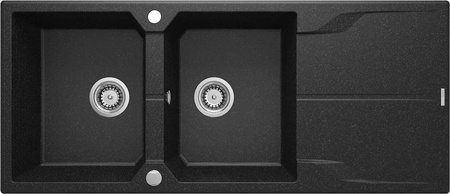 Zlewozmywak granitowy 2-komorowy z ociekaczem ZQN_2213 - Deante
