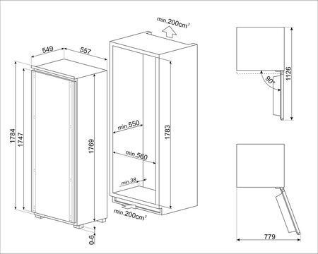 Zamrażarka, do zabudowy S9F174DND - SMEG