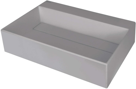 Umywalka granitowa nablatowa z miejscem na baterię - z maskownicą CQR_SU6M - Deante