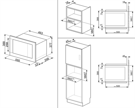 Kuchenka mikrofalowa FMI017X - Smeg