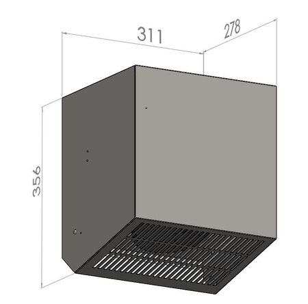 Okap kuchenny podszafkowy GLOBALO SAREDO 60.1 BLACK + turbina TZ 1.1