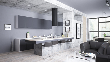 Okap kuchenny wyspowy GLOBALO CYLINDRO ISOLA 39.7 BLACK