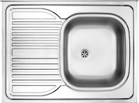 Zlewozmywak stalowy 1-komorowy z ociekaczem po lewej stronie - nakładany ZM6_011L - Deante