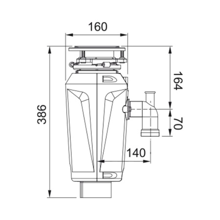 Elektryczny młynek do odpadów FRANKE Elite Slimline Slim 100 - 134.0715.095