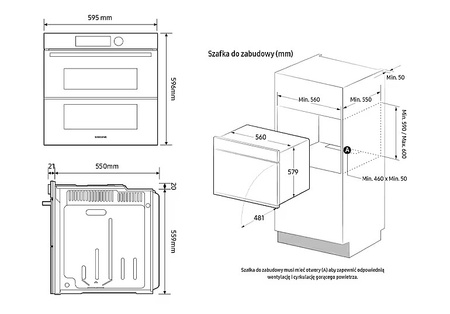 Piekarnik parowy SAMSUNG Steam Assist z technologią Dual Cook BESPOKE NV7B6665IAA/U2