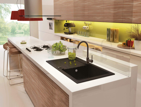 Zlewozmywak granitowy 1-komorowy z ociekaczem ZQZ_211A - Deante