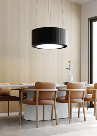 Okap kuchenny wyspowy CIARKO Design Mono Light Black 80cm - CDW8001C