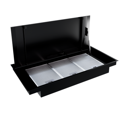 Okap sufitowy GLOBALO NOVELTI 100.1 BLACK + turbina TW 3.1