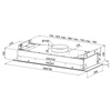 Okap kuchenny podszafkowy GLOBALO SILENTIO 60.2 WHITE