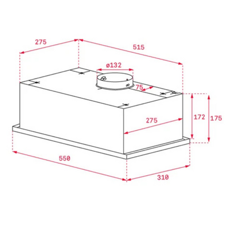 Okap kuchenny podszafkowy TEKA GFG2 55cm czarny - 40446752