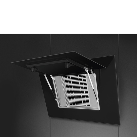 Okap kuchenny, 90 cm, Linea, czarny KV194B3 - Smeg
