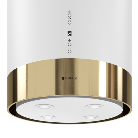 Okap kuchenny wyspowy GLOBALO CYLINDRO ISOLA 39.7 LIGHT GOLD RING