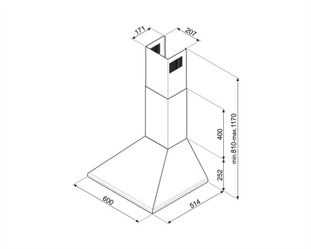 Okap kuchenny, 60 cm KSED65BE - Smeg