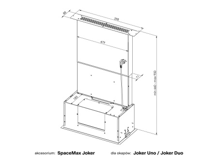 Akcesorium do okapów do zabudowy CIARKO Space Max Joker