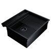 Zlew kuchenny GLOBALO SILVANO 60.1 BLACK/BL MAT