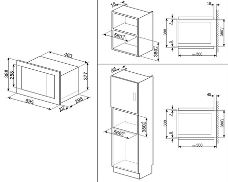 Kuchenka mikrofalowa FMI017X - Smeg