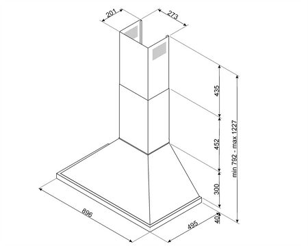 Okap kuchenny, Portofino KPF9X - Smeg