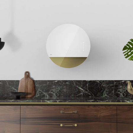 Okap przyścienny CIARKO Design Eclipse White / Gold - CDP6001BZ