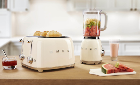 Toster, cztery kromki, kremowy TSF03CREU - Smeg