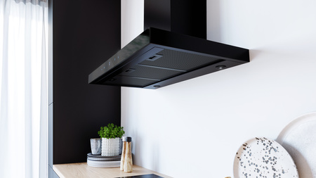 Okap kuchenny przyścienny GLOBALO VERTA 90.3 H2H BLACK