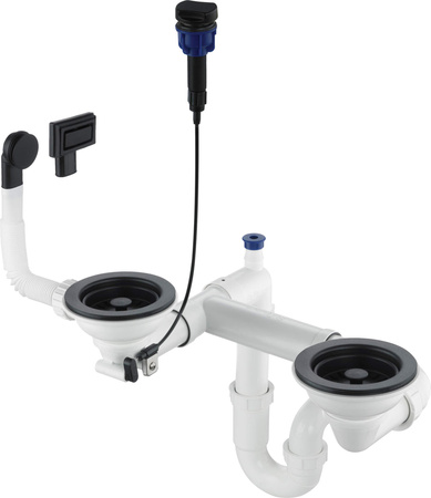 Syfon do zlewozmywaka granitowego 1.5- i 2-komorowego - Space-Saver ZXY_N973 - Deante