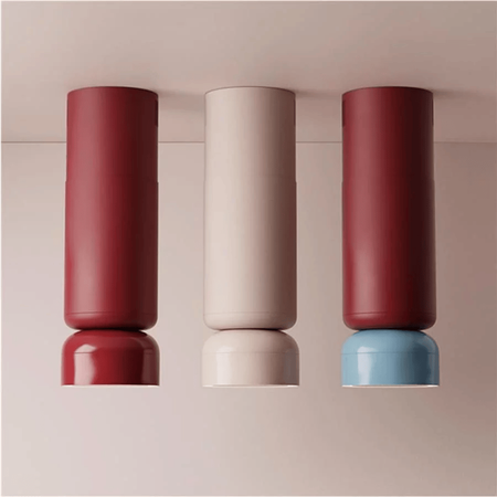 Okap kuchenny wyspowy CIARKO Design ICON W burgundowy / baby blue gloss - CDW3804BUS/BBG