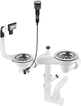 Syfon do zlewozmywaka granitowego 1.5- i 2-komorowego - Space-Saver ZXY_9983 - Deante