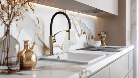 Zlewozmywak granitowy 1-komorowy podwieszany ZQA_A10B - Deante