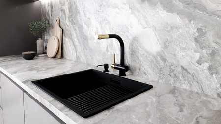 Bateria kuchenna GLOBALO LOBIO BLACK/LIGHT GOLD RING 1.1