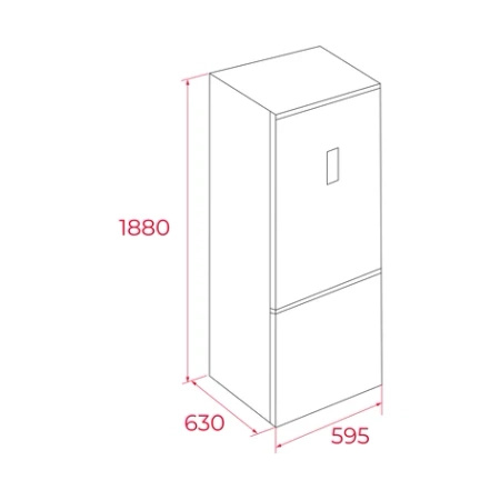 Wolnostojąca lodówka z zamrażarką TEKA NFL 355 WH LongLife NoFrost 188x60cm - 113410008