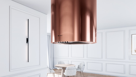 Okap kuchenny wyspowy GLOBALO LOBELIO ISOLA 39.1 WINE COPPER