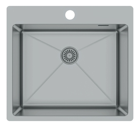Zlew kuchenny BERG  ACERO XL 1.0 BOC STAL SZCZOTKOWANA 550x515x200 1,2MM ACEROXL