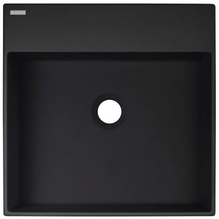 Umywalka granitowa nablatowa z miejscem na baterię - 400x400 mm CQR_NU4S - Deante