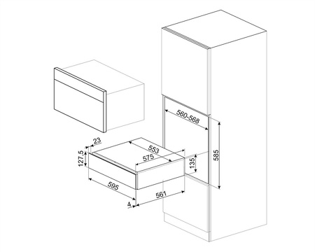 Szuflada do pak. próżniowego, Linea, NG CPV115G - Smeg