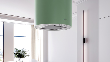 Okap kuchenny wyspowy GLOBALO LOBELIO ISOLA 39.1 OLIVE GREEN