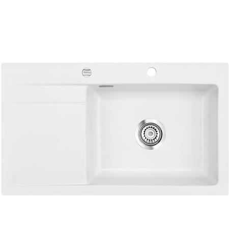 Zlew ceramiczny nablatowy SYSTEMCERAM Stema 86SL Polar 13 prawa komora - 50100113