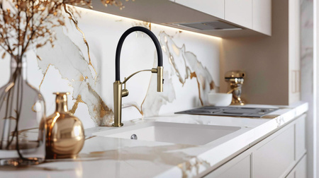 Zlewozmywak granitowy 1-komorowy podwieszany ZQA_A10B - Deante