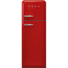 Lodówka chłodziarko zamrażarka SMEG Retro czerwony FAB30RRD6
