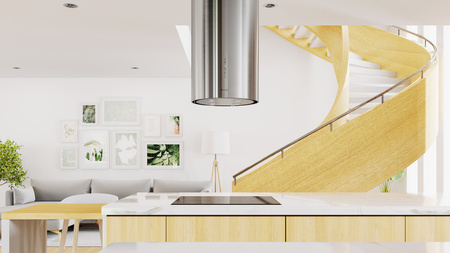 Okap kuchenny wyspowy GLOBALO CYLINDRO ISOLA 39.7 INOX