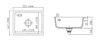 Zlew ceramiczny podblatowy SYSTEMCERAM Mera 50U Schiefer 85 - 53570185