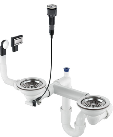 Syfon do zlewozmywaka granitowego 1.5- i 2-komorowego - Space-Saver ZXY_9983 - Deante