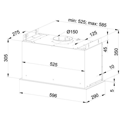 Okap kuchenny podszafkowy GLOBALO LOTEO 60.4 WHITE