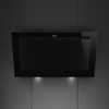 Okap kuchenny, 90 cm, Linea, czarny KV194B3 - Smeg