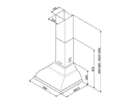 Okap kuchenny, Cortina KC16POE - Smeg